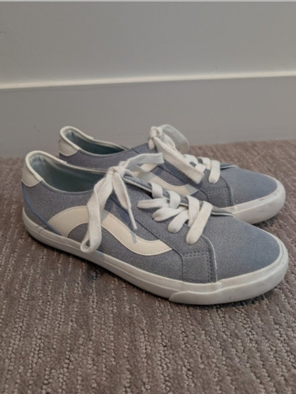 Women's Light Blue Faux Suede Blowfish Malibu Sneakers